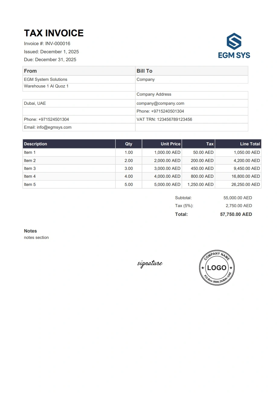 Invoice Template 2