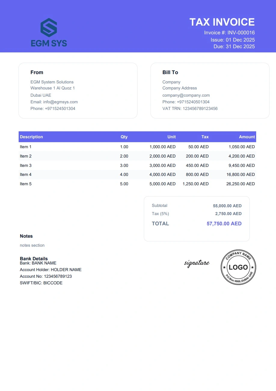 Invoice Template 3