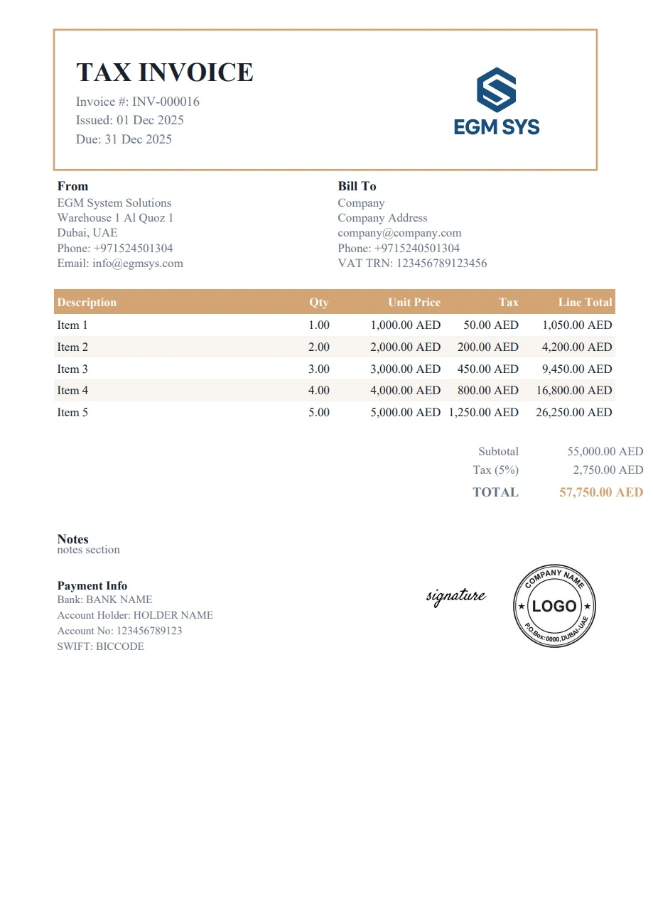 Invoice Template 4